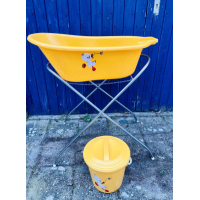 Vintage retro Bébé-Jou babybadje en luieremmer